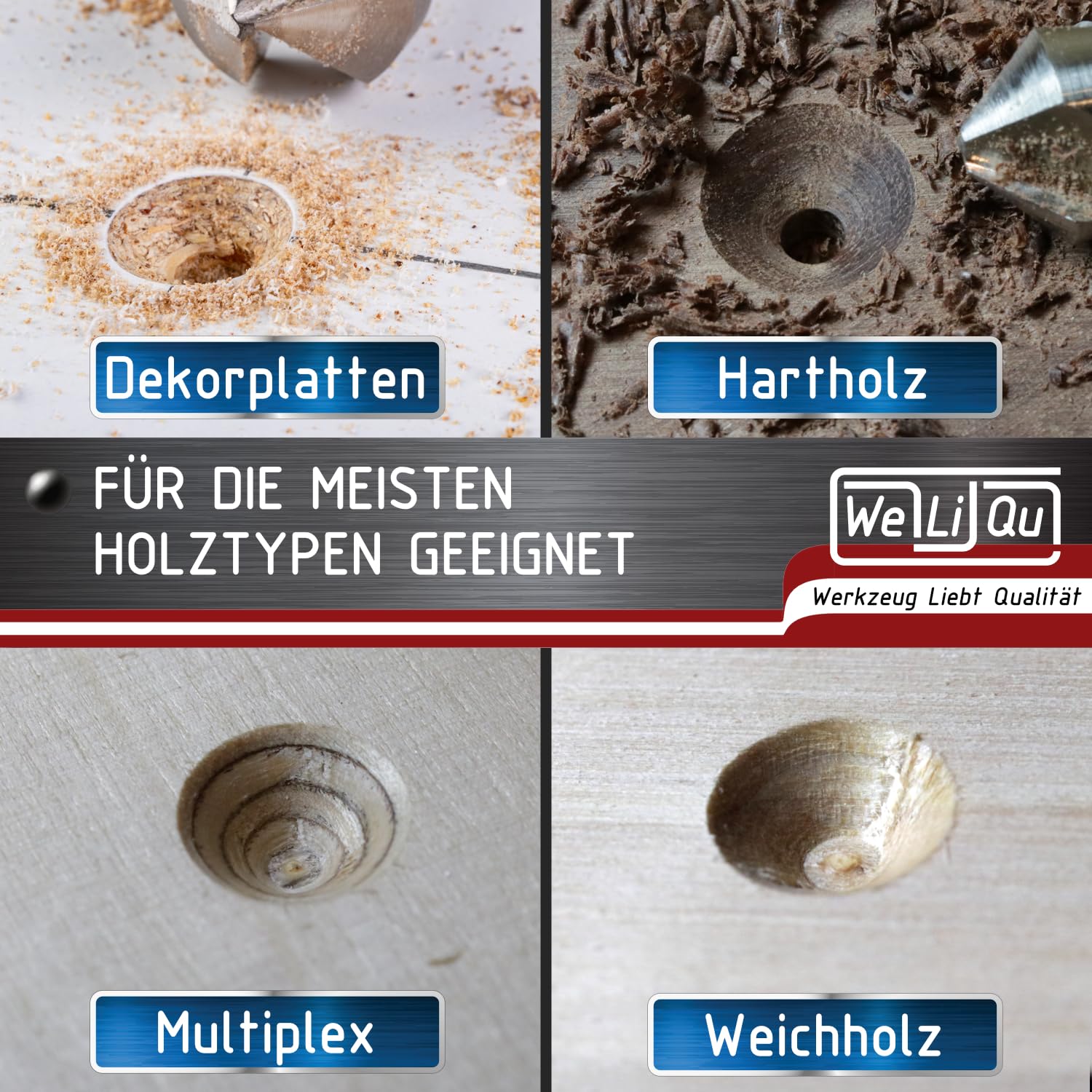 WELIQU Kegelsenker 90° Ø 6,3-20,5 mm aus HSS-G Stahl