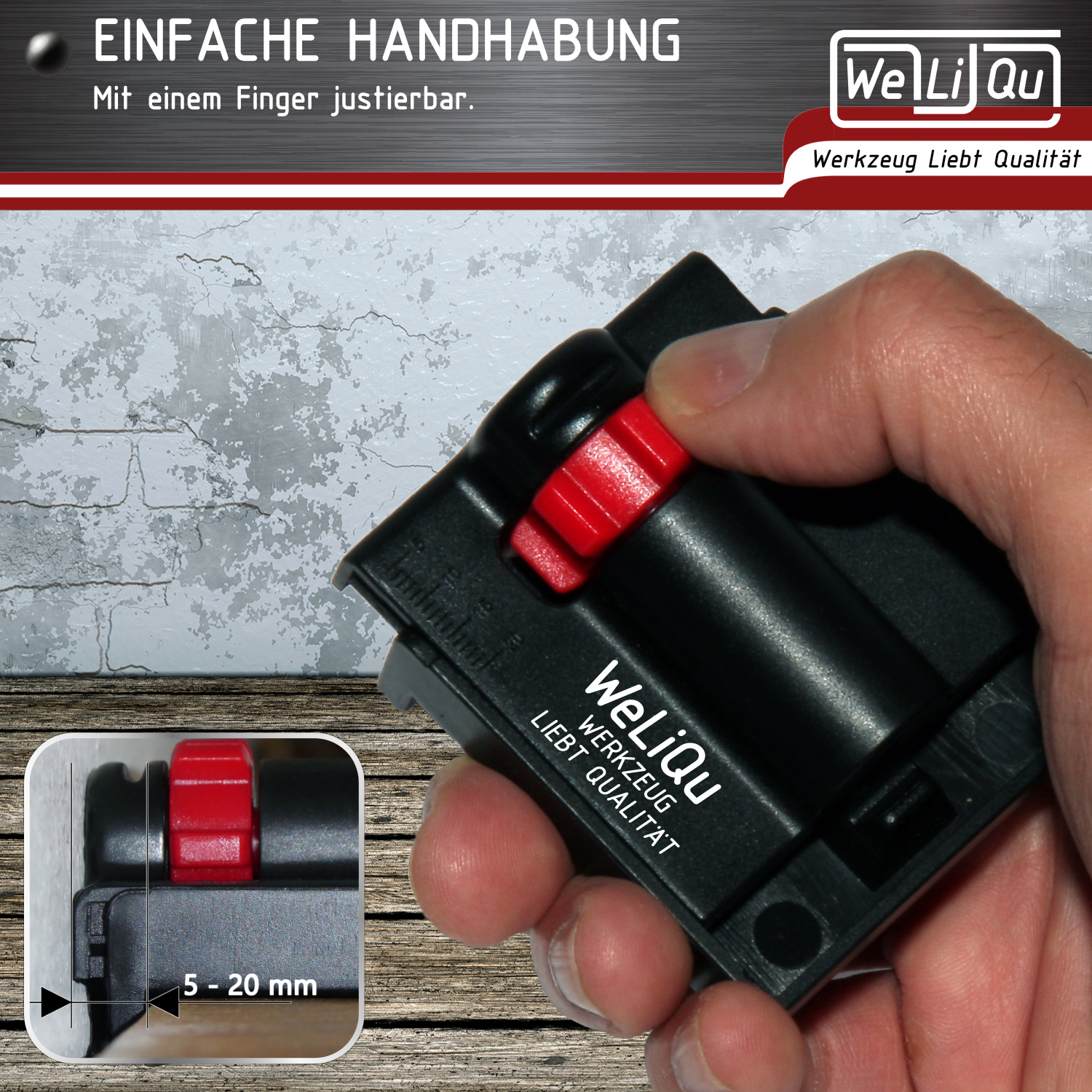 WELIQU Abstandhalter 5-20mm - 6 Stück