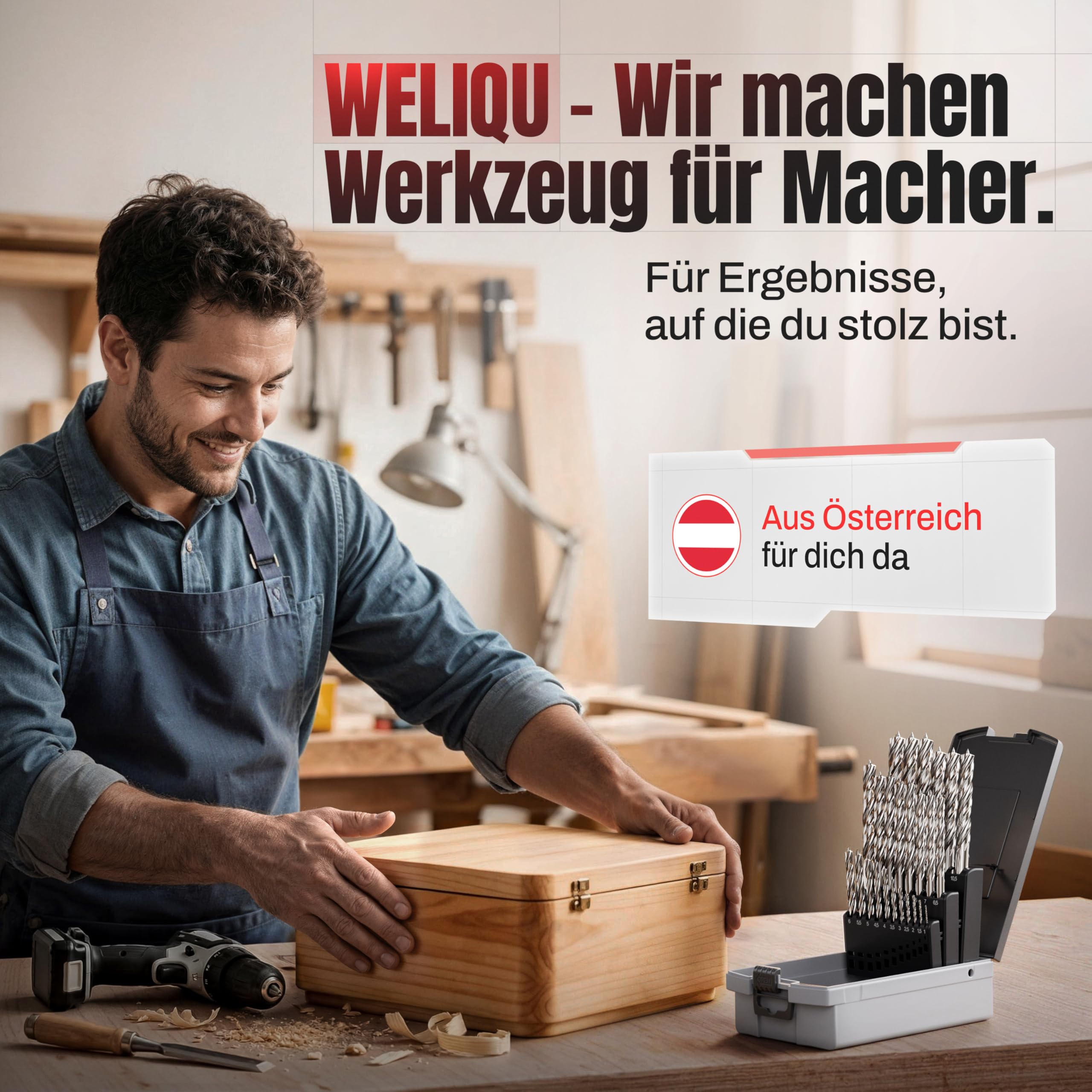 WELIQU 5 Stück HSS-G Holzbohrer Ø 10,0 mm