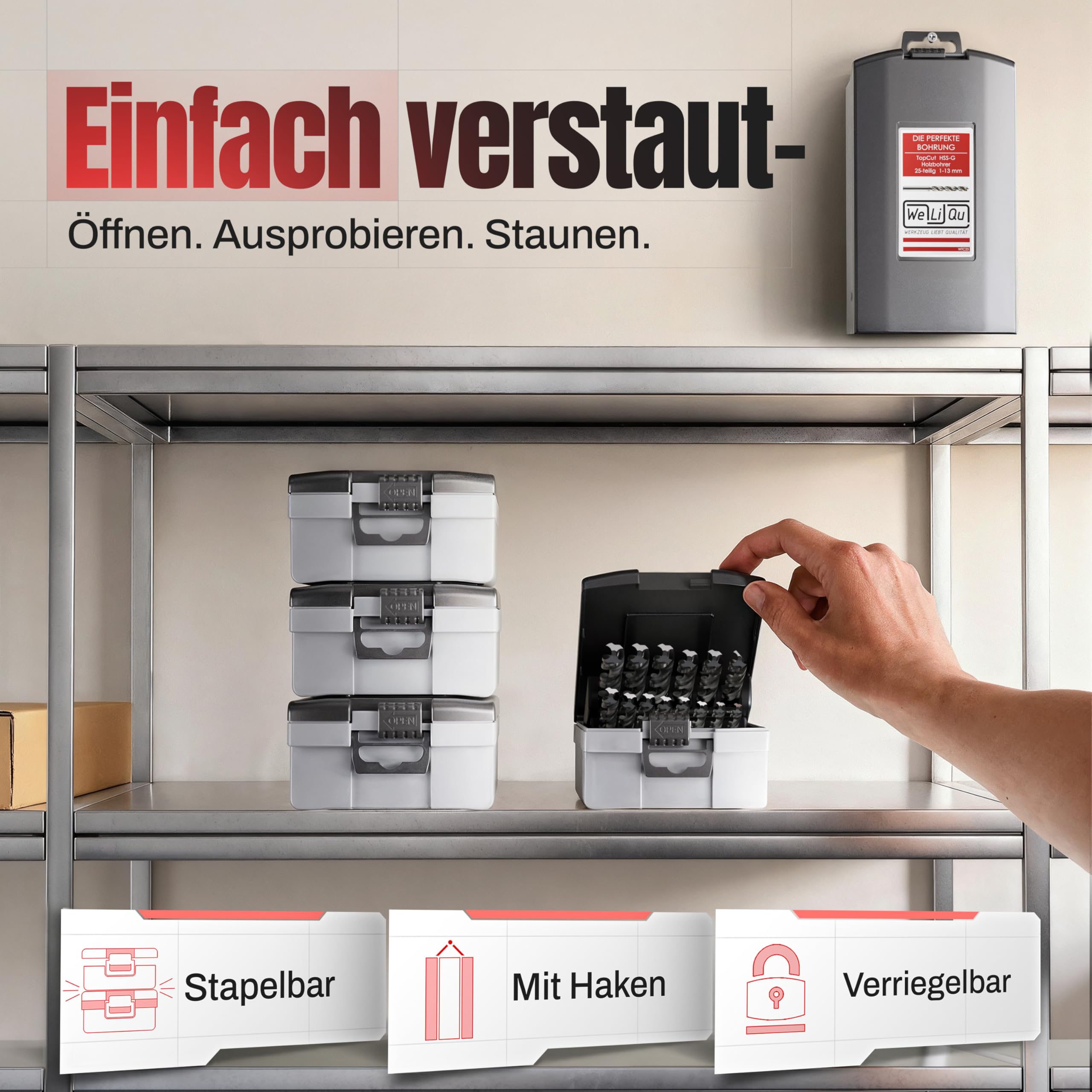 WELIQU 5 Stück HSS-G Holzbohrer Ø 10,0 mm