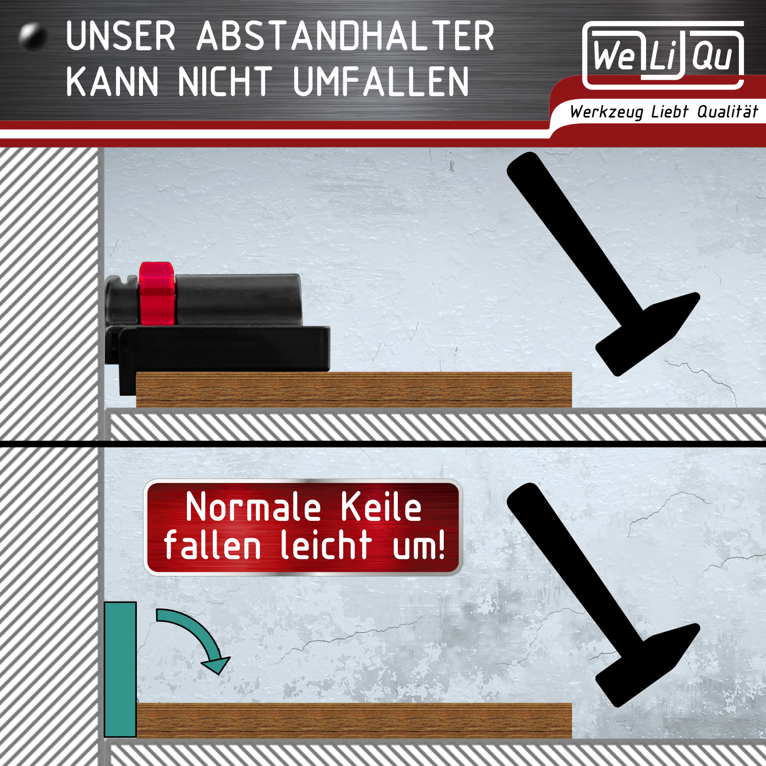 WELIQU Abstandhalter 5-20mm - 6 Stück